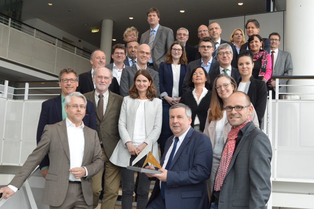 Die Teilnehmerinnen und Teilnehmer der Jurysitzung des „AC2-Innovationspreis Region Aachen 2018“. Foto: AGIT mbH