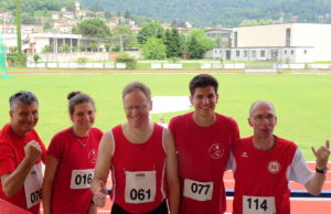 Siegreich bei der Atomiade: v.l.n.r.: Albert Gesekus, Janine Gesekus, Norbert Bongers, Jannik Gesekus, Herbert Schneider. Foto: Nadine Jordan